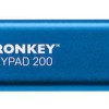 Kingston IronKey Keypad 200 256GB USB 3.2 Stick Μπλε