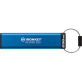 Kingston IronKey Keypad 200 256GB USB 3.2 Stick Μπλε