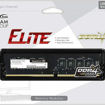 TeamGroup Elite DDR4 με Module 1x16GB και Ταχύτητα 2666 για Desktop