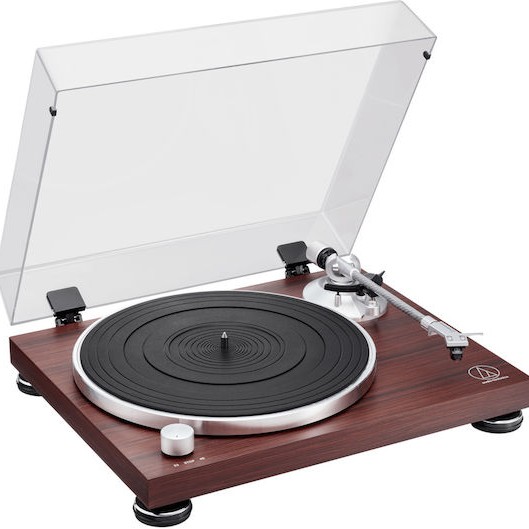 Audio Technica AT-LPW50BTRW Πικάπ Belt Drive με Προενίσχυση Καφέ