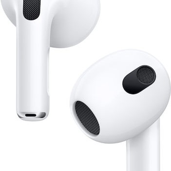 Apple AirPods (3rd generation) with Lightning Charging Case Earbud Bluetooth Handsfree Ακουστικά με Αντοχή στον Ιδρώτα και Θήκη Φόρτισης Λευκά