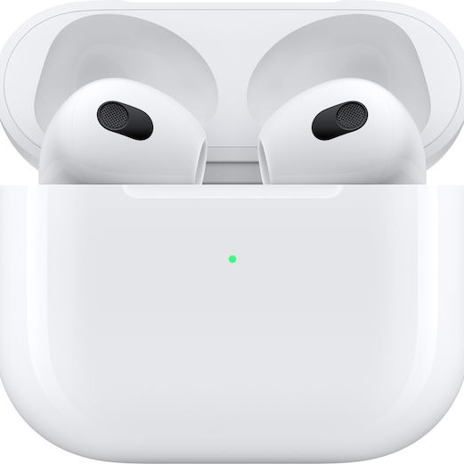 Apple AirPods (3rd generation) with Lightning Charging Case Earbud Bluetooth Handsfree Ακουστικά με Αντοχή στον Ιδρώτα και Θήκη Φόρτισης Λευκά