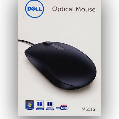 Dell MS116 Ενσύρματο Ποντίκι Μαύρο