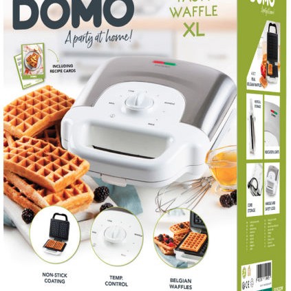 Domo DO9222W Βαφλιέρα 2 Θέσεων σε Ορθογώνιο Σχήμα 900W