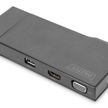 Digitus USB-A Docking Station με HDMI 4K Ethernet Γκρι (DA-70894)