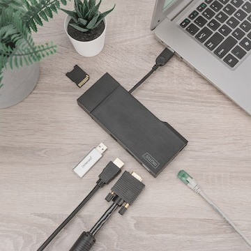 Digitus USB-A Docking Station με HDMI 4K Ethernet Γκρι (DA-70894)