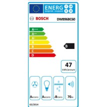 Bosch Απορροφητήρας Καμινάδα 90cm Μαύρος