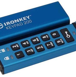 Kingston IronKey Keypad 128GB USB 3.2 Stick Μπλε