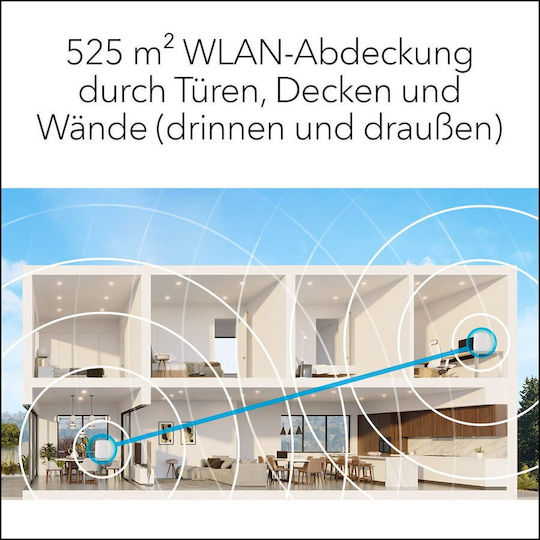 NetGear RBK763S WiFi Mesh Network Access Point Wi‑Fi 6 Dual Band (2.4 & 5GHz) σε Τριπλό Kit