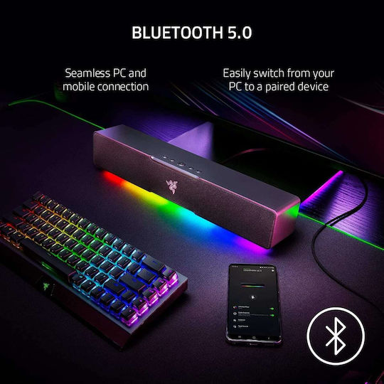 Razer Leviathan V2 X Ηχεία Υπολογιστή 2.0 με RGB Φωτισμό και Bluetooth σε Μαύρο Χρώμα