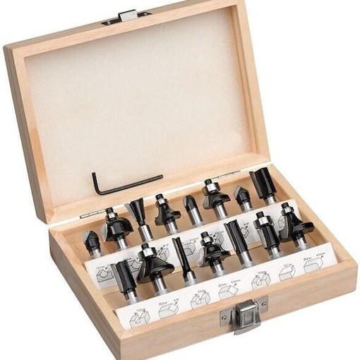 Einhell Σετ Φρέζες για Διαμόρφωση Αυλακώσεων 8mm 12τμχ