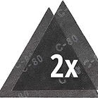 Einhell Φύλλο Λείανσης Δέλτα K80 287x287mm Σετ 5τμχ