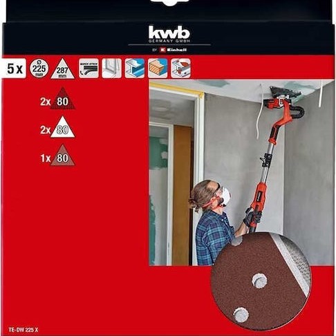 Einhell Φύλλο Λείανσης Δέλτα K80 287x287mm Σετ 5τμχ