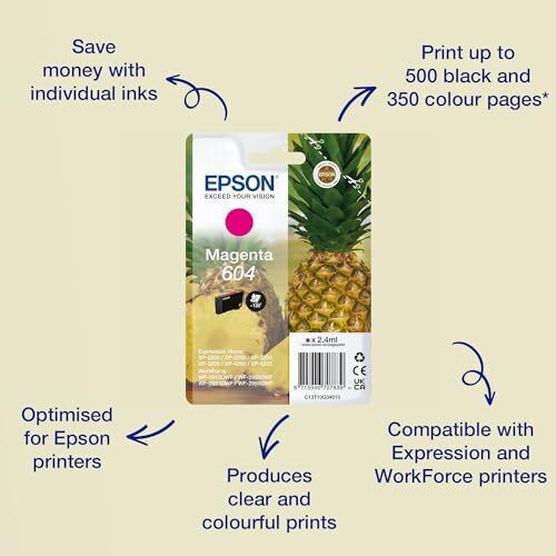 Epson 604 Γνήσιο Μελάνι Εκτυπωτή InkJet Ματζέντα (C13T10G34010)