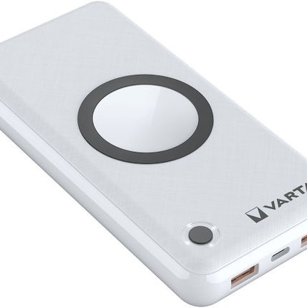 Varta Power Bank 20000mAh 20W με 2 Θύρες USB-A και Θύρα USB-C Power Delivery Λευκό