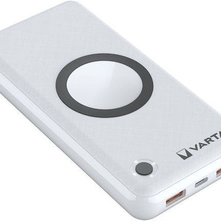 Varta Power Bank 20000mAh 20W με 2 Θύρες USB-A και Θύρα USB-C Power Delivery Λευκό