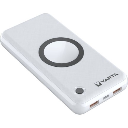 Varta Power Bank 20000mAh 20W με 2 Θύρες USB-A και Θύρα USB-C Power Delivery Λευκό