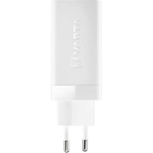 Varta Φορτιστής Χωρίς Καλώδιο GaN με Θύρα USB-A και 2 Θύρες USB-C 65W Λευκός (57956 101 401)