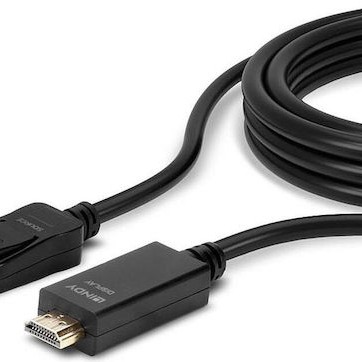 Lindy Cable DisplayPort male - HDMI male 2m Μαύρο (36922)