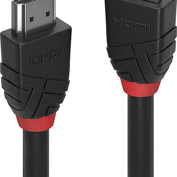 Lindy HDMI 2.0 Cable HDMI male - HDMI male 1m Μαύρο