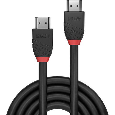 Lindy HDMI 2.0 Cable HDMI male - HDMI male 1m Μαύρο