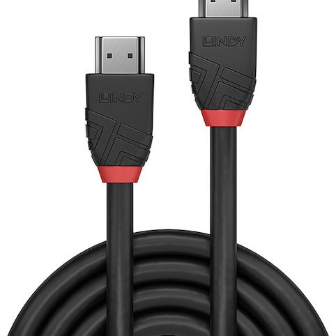 Lindy HDMI 2.0 Cable HDMI male - HDMI male 1m Μαύρο