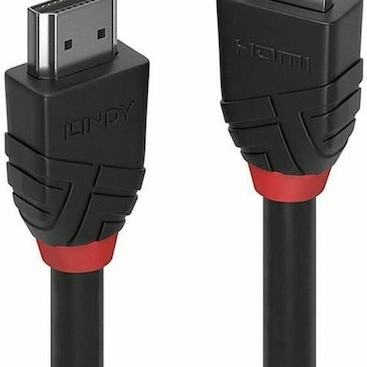 Lindy HDMI 2.0 Cable HDMI male - HDMI male 2m Μαύρο