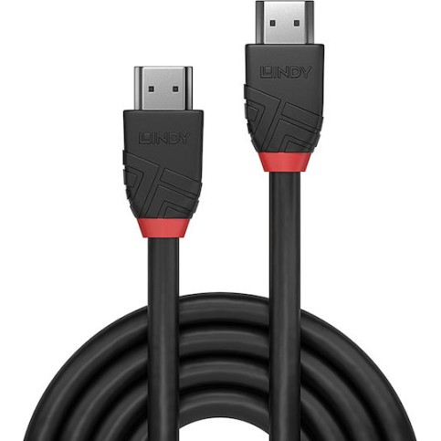 Lindy HDMI 2.0 Cable HDMI male - HDMI male 2m Μαύρο