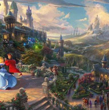 Puzzle Thomas Kinkade Studios: Sleeping Beauty Dancing in the Enchanted Light 2D 1000 Κομμάτια