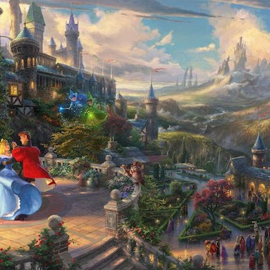 Puzzle Thomas Kinkade Studios: Sleeping Beauty Dancing in the Enchanted Light 2D 1000 Κομμάτια