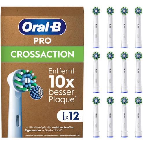 Oral-B Pro CrossAction Ανταλλακτικές Κεφαλές για Ηλεκτρική Οδοντόβουρτσα 12τμχ