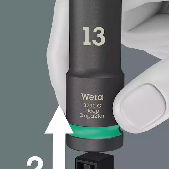 Wera Καρυδάκια Εξάγωνα με Καρέ Υποδοχής 1/2