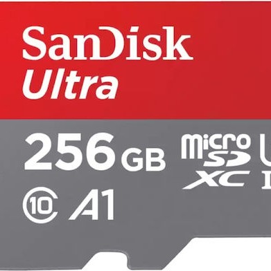 Sandisk Ultra microSDXC 256GB Class 10 U1 A1 UHS-I με αντάπτορα 150MB/s