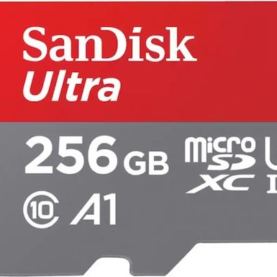 Sandisk Ultra microSDXC 256GB Class 10 U1 A1 UHS-I με αντάπτορα 150MB/s
