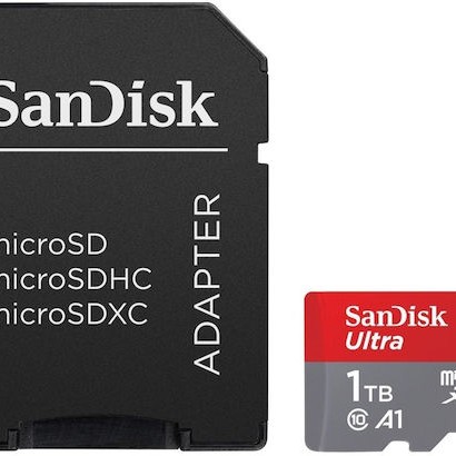 Sandisk Ultra microSDXC 1TB Class 10 U1 A1 UHS-I με αντάπτορα 150MB/s