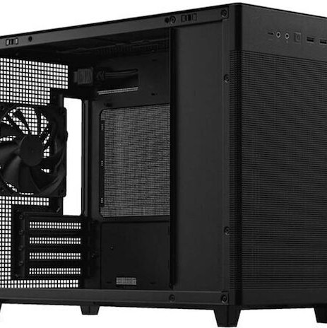 Asus Prime AP201 Gaming Micro Tower Κουτί Υπολογιστή με Πλαϊνό Παράθυρο Mesh Black Edition