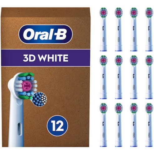 Oral-B Pro 3D White Ανταλλακτικές Κεφαλές για Ηλεκτρική Οδοντόβουρτσα 12τμχ