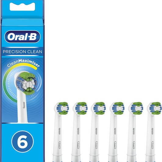Oral-b Precision Clean Cleanmaximiser Xl Pack Ανταλλακτικές Κεφαλές Ηλεκτρική Οδοντόβουρτσα 6τμχ