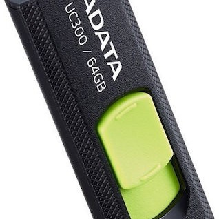 Adata UC300 64GB USB 3.2 Stick με σύνδεση USB-C Μαύρο