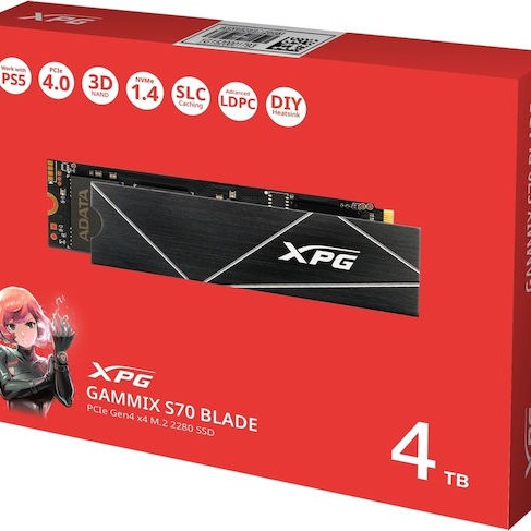 Adata XPG Gammix S70 Blade SSD 4TB M.2 NVMe PCI Express 4.0