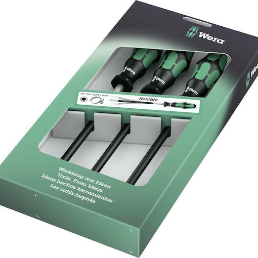 Wera Σετ 3 Κατσαβίδια Ηλεκτρολόγου Εύκαμπτα