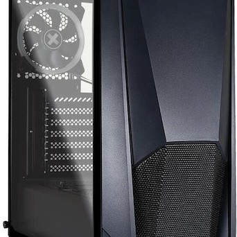 Xilence XG141 Gaming Midi Tower Κουτί Υπολογιστή με Πλαϊνό Παράθυρο και RGB Φωτισμό Μαύρο