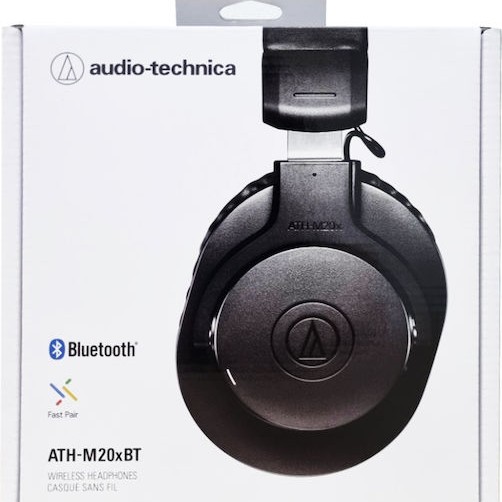 Audio Technica ATH-M20xBT Ασύρματα / Ενσύρματα Over Ear Ακουστικά με 60 ώρες Λειτουργίας και Quick Charge Μαύρα