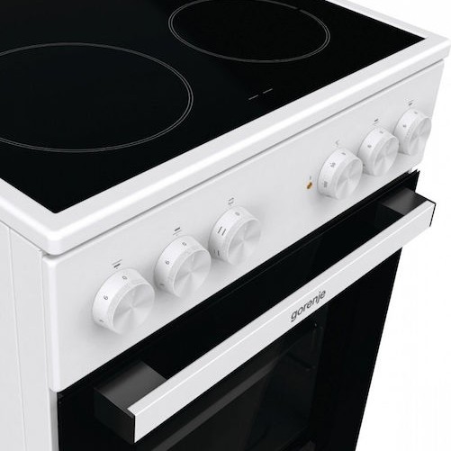 Gorenje Gec5a21wgb Κουζίνα 68lt με Κεραμικές Εστίες Π50εκ. Λευκή