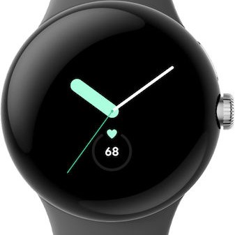 Google Pixel Watch LTE Stainless Steel 41mm με eSIM και Παλμογράφο (Polished Silver case/Charcoal Active band)