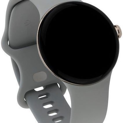 Google Pixel Watch LTE Stainless Steel 41mm με eSIM και Παλμογράφο (Champagne Gold case / Hazel Active band)