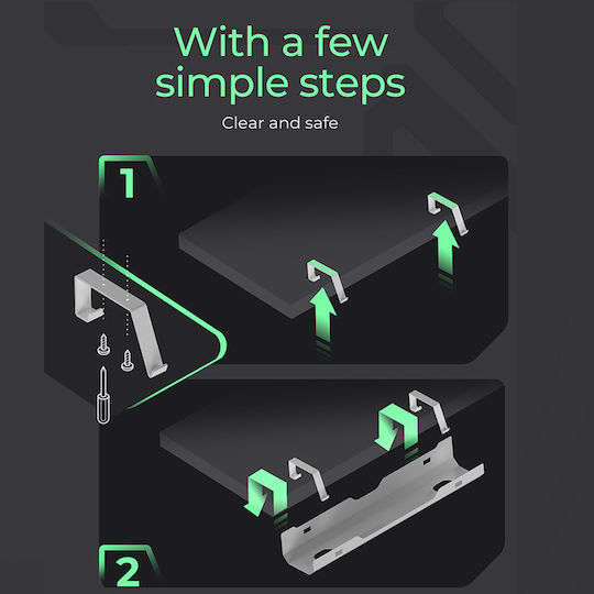 Icy Box Στήριγμα Καλωδίων Λευκό (IB-EWA100W-CM) 1τμχ