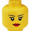 Lego Παιδικό Κουτί Αποθήκευσης από Πλαστικό Head Κίτρινο 24x24x27cm