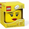 Lego Παιδικό Κουτί Αποθήκευσης από Πλαστικό Head Κίτρινο 24x24x27cm
