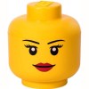 Lego Παιδικό Κουτί Αποθήκευσης από Πλαστικό Head Κίτρινο 24x24x27cm